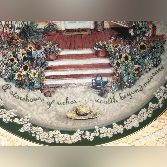 🌻Vintage 1997 Bradford Exchange Plate “Cherish Your Family” Glenna Kurz 8” - Picture 3 of 16